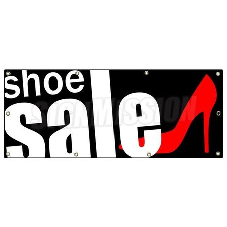 SIGNMISSION SHOE SALE BANNER SIGN store shoes clearance signs athletic B-96 Shoes